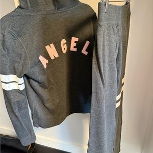 Victoria Secret Angel - Gray Sweatpants - Gray with Pink Accents